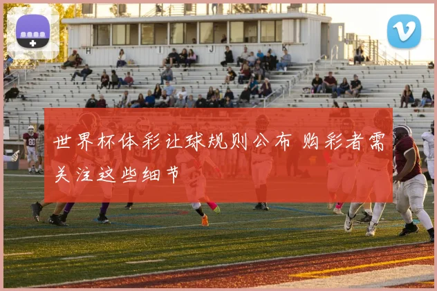 世界杯体彩让球规则公布 购彩者需关注这些细节